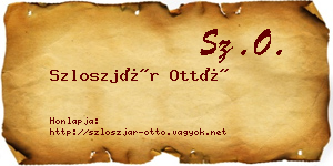 Szloszjár Ottó névjegykártya